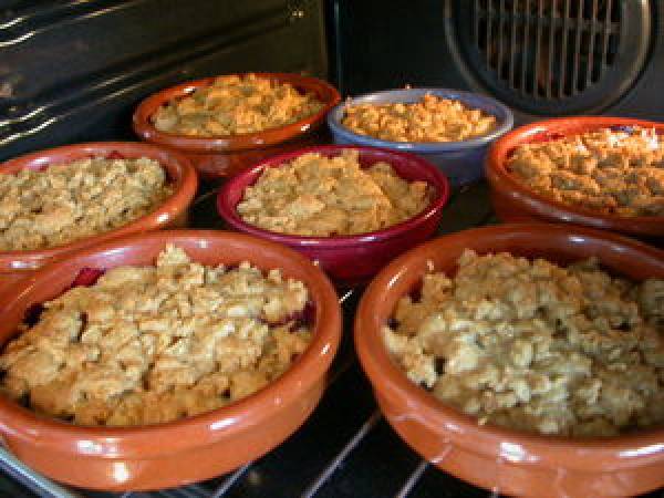 Crumble aux Pommes, Mûres, Bananes .... - Préparation etape 4