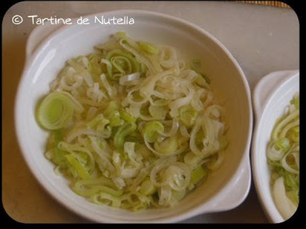 Crumble de saumon sur lit de fondue poireau - Préparation etape 4