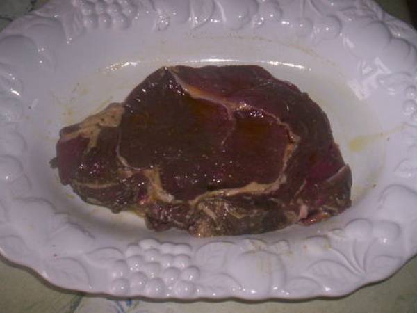 Côte de boeuf et sa marinade au barbecue... - Préparation etape 1