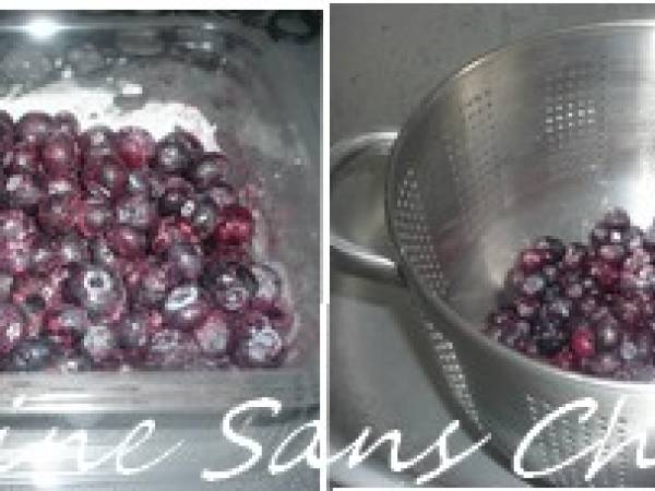 Tarte aux myrtilles - Préparation etape 1