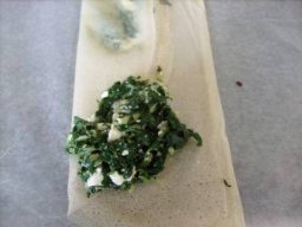 Triangles Croustillants aux Feuilles de Bettes et Féta - Préparation etape 4