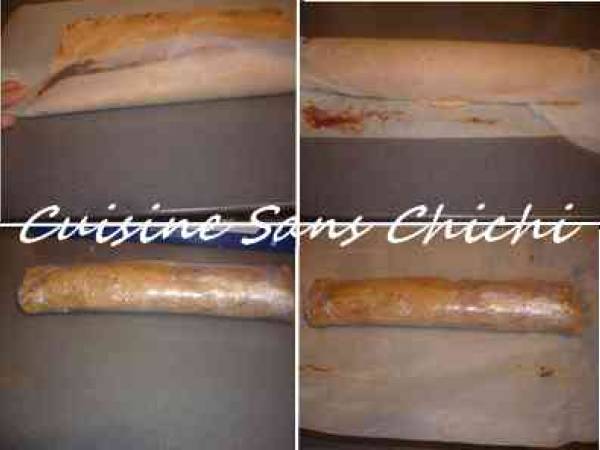 Roulé de pain d'épices, foie gras, confiture de figues. - Préparation etape 10