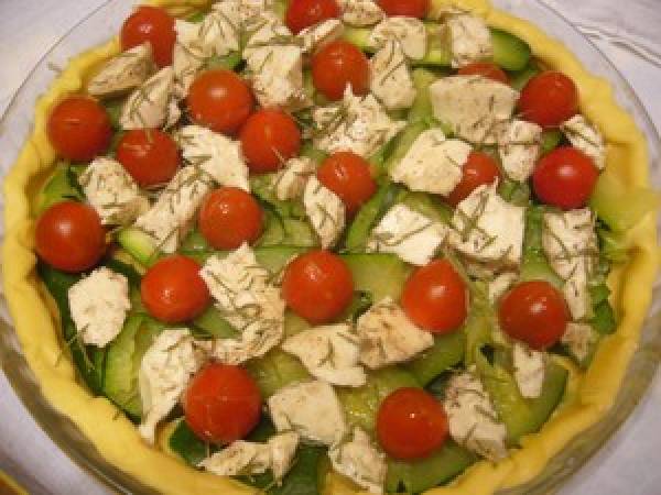 Tarte aux Tomates cerise et Mozzarella - Préparation etape 3