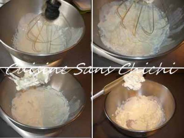 Gravity cake et sa ganache aux fraises tagada - Préparation etape 3