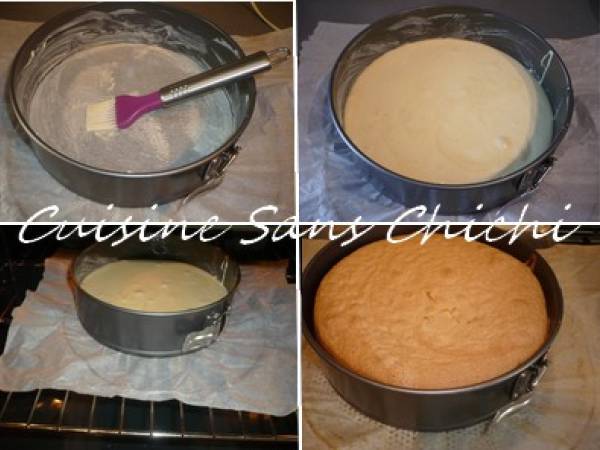 Gravity cake et sa ganache aux fraises tagada - Préparation etape 6