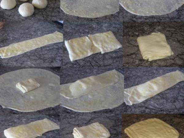 Msemen ou crêpes feuilletées - Préparation etape 2