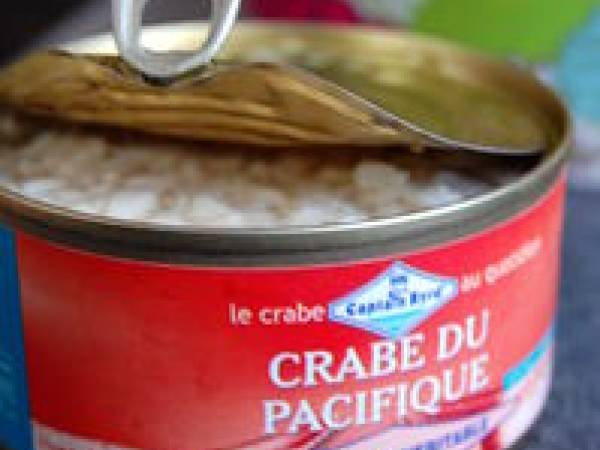 Tartinade express crabe & crème avocat/pomme verte - Préparation etape 1