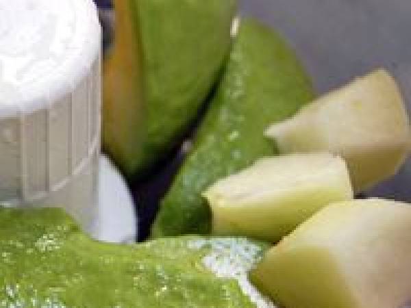 Tartinade express crabe & crème avocat/pomme verte - Préparation etape 2