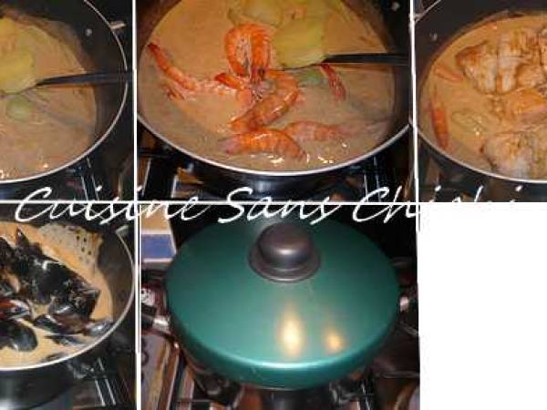 Marmite de la mer et sa sauce rouille - Préparation etape 11