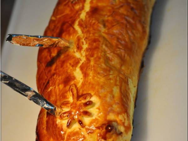 Filet mignon en croûte au foie gras sauce aux morilles - Préparation etape 4