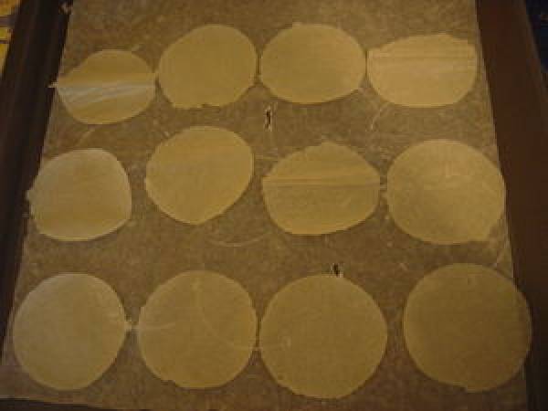 Millefeuille croustillant de banane et chocolat, sauce caramel a la fleur de sel - Préparation etape 2