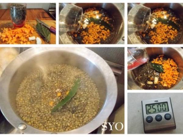 Lapin au Chèvre Frais et Lentilles du Berry, du Petit Bistro - Préparation etape 4