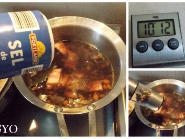 Lapin au Chèvre Frais et Lentilles du Berry, du Petit Bistro - Préparation etape 5