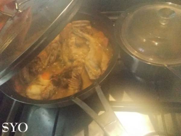 Lapin au Chèvre Frais et Lentilles du Berry, du Petit Bistro - Préparation etape 7