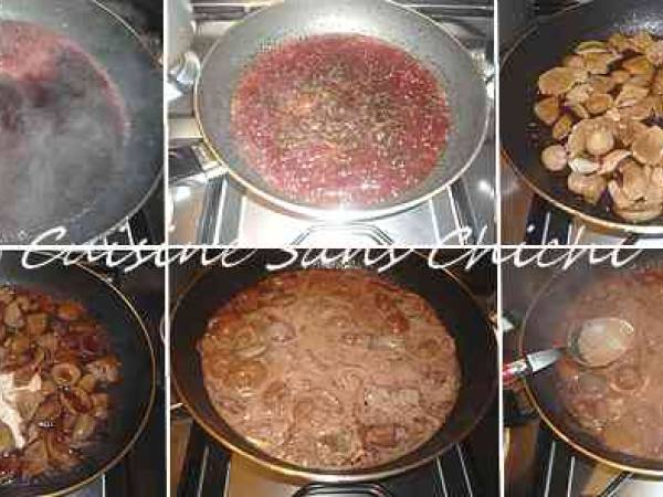 Magret de canard à la sauce au porto et aux cèpes - Préparation etape 4