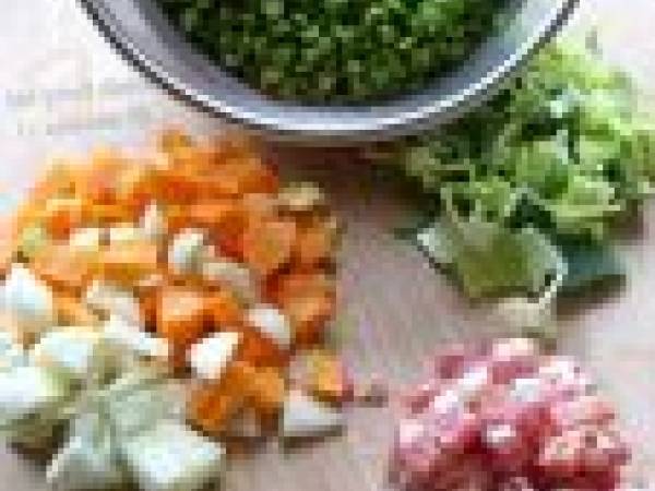 Potage Saint-Germain aux Croûtons - Préparation etape 1