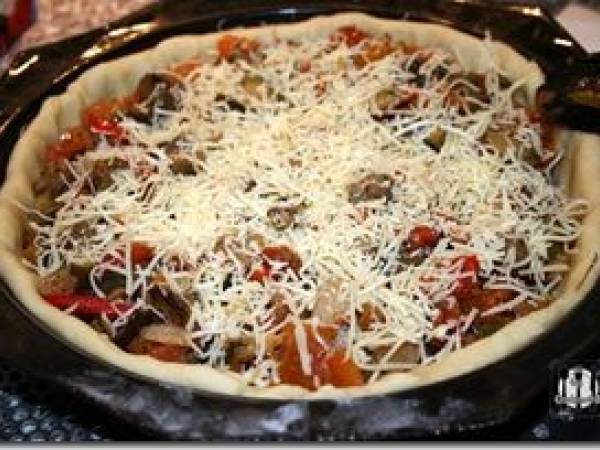 Tourte flan de légumes - Préparation etape 4