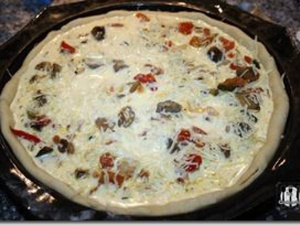 Tourte flan de légumes - Préparation etape 5