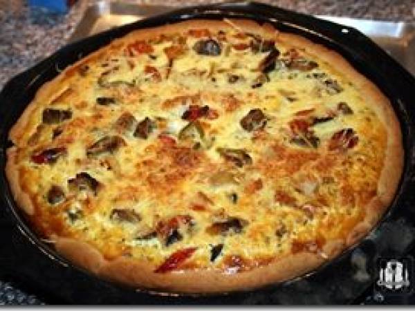 Tourte flan de légumes - Préparation etape 7