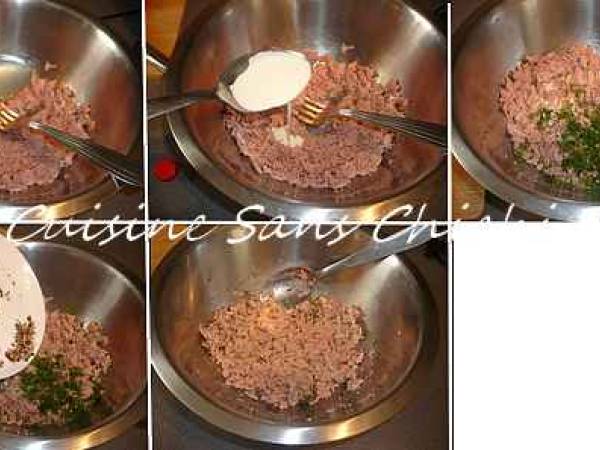 Cornets de feuilles de bricks fourrés au thon et chantilly - Préparation etape 9