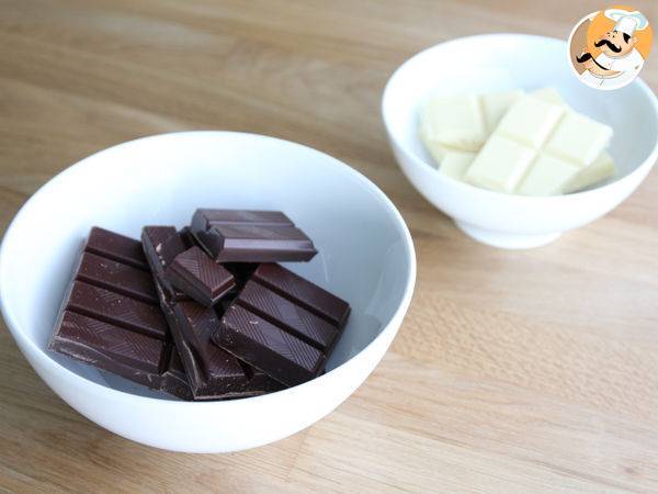 Arbre de Noël au chocolat en 3D - Lékué - Préparation etape 1