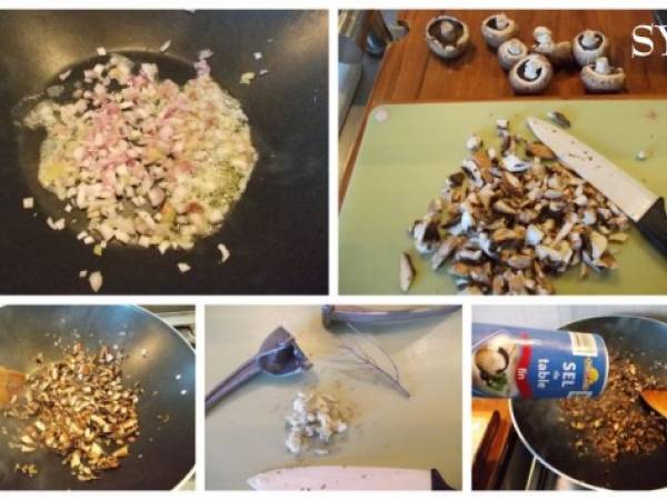 Authentiques Petits Flans aux Champignons pour Boudin Blanc Forestier - Préparation etape 1