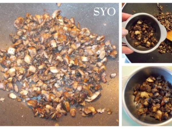 Authentiques Petits Flans aux Champignons pour Boudin Blanc Forestier - Préparation etape 2