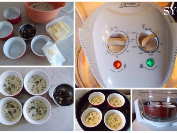 Authentiques Petits Flans aux Champignons pour Boudin Blanc Forestier - Préparation etape 4