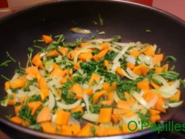 Tourte aux fanes de radis - Préparation etape 1