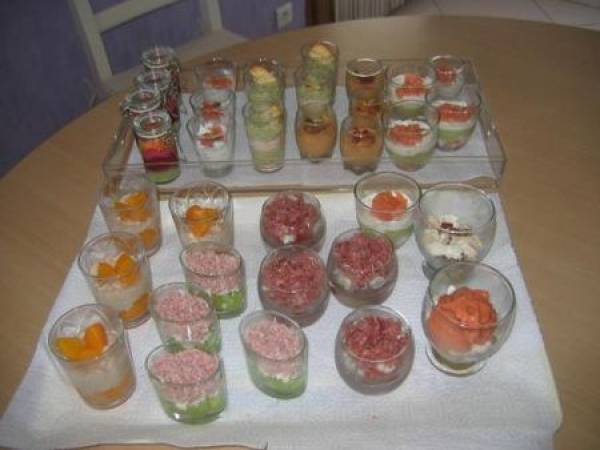 Verrines crème de courgettes et crevettes - Préparation etape 5