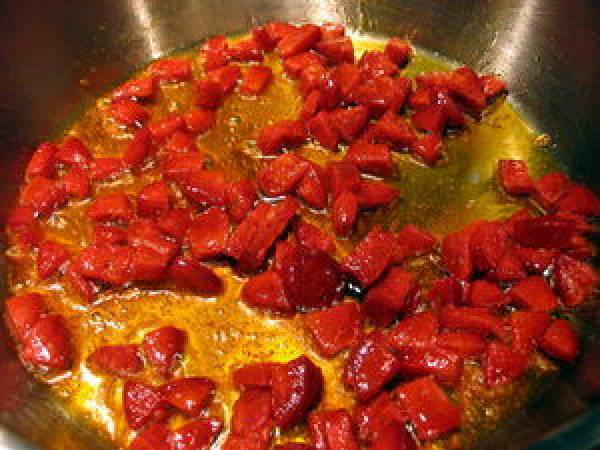 Gratin de poireaux aux haricots blancs et au chorizo - Préparation etape 2