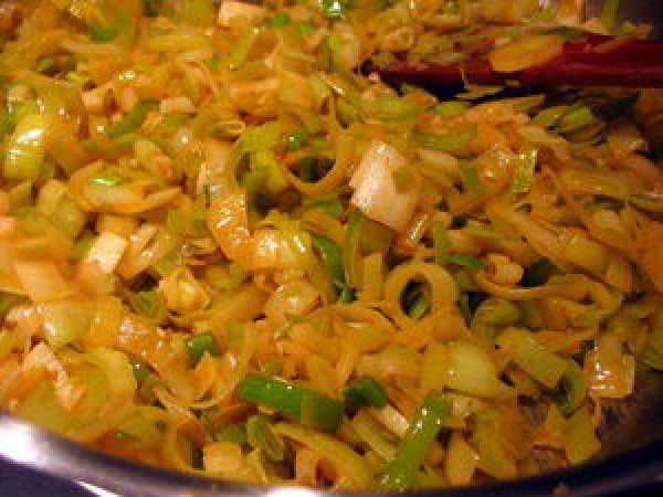 Gratin de poireaux aux haricots blancs et au chorizo - Préparation etape 4