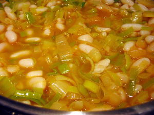 Gratin de poireaux aux haricots blancs et au chorizo - Préparation etape 5