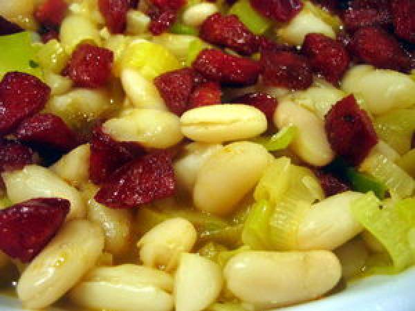 Gratin de poireaux aux haricots blancs et au chorizo - Préparation etape 6