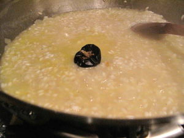 Risotto à la courge et aux épinards, piment nora - Préparation etape 7