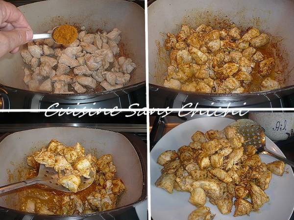 Blancs de poulet à l'orientale aux légumes - Préparation etape 6