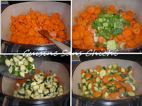 Blancs de poulet à l'orientale aux légumes - Préparation etape 7