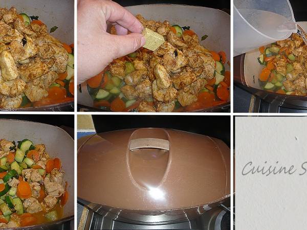 Blancs de poulet à l'orientale aux légumes - Préparation etape 8