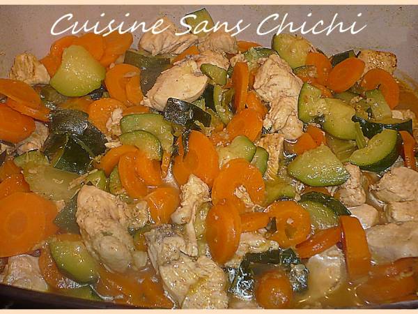 Blancs de poulet à l'orientale aux légumes - Préparation etape 9