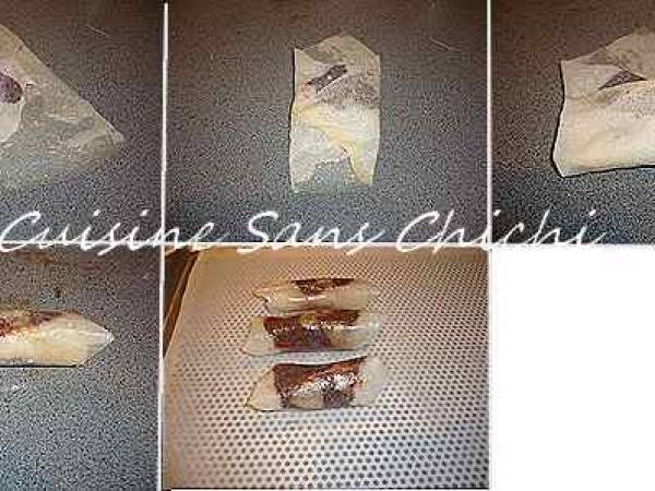 Nems chocolat, clémentines et sa sauce orange, Grand-Marnier. - Préparation etape 7