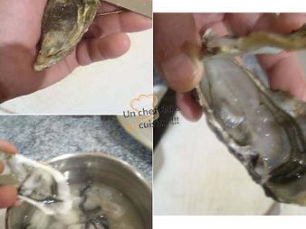 Huîtres Chaudes au Sabayon Truffé - Préparation etape 1