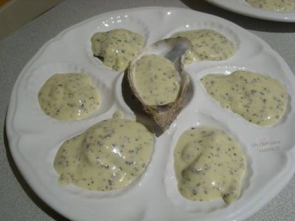 Huîtres Chaudes au Sabayon Truffé - Préparation etape 5