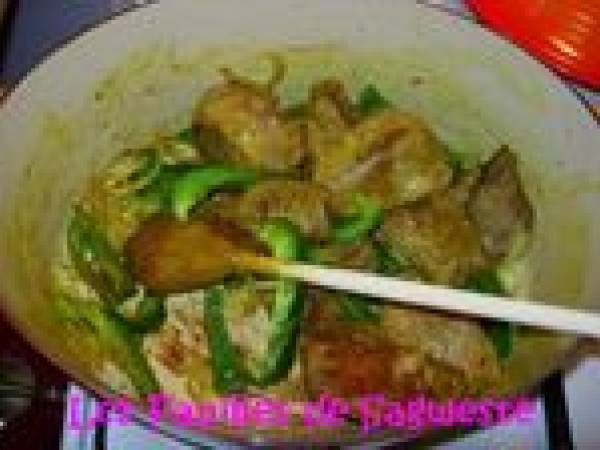 Recette de tajine boeuf poivron pommes de terre - Préparation etape 6