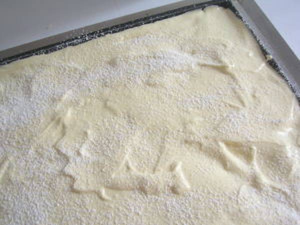 Buche aux fruits exotiques : mangue, longans, litchies - Préparation etape 3