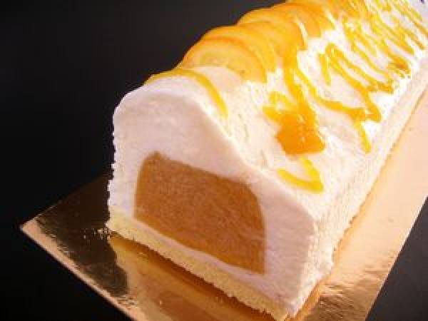 Buche aux fruits exotiques : mangue, longans, litchies - Préparation etape 6