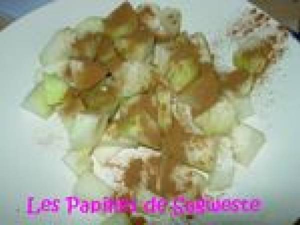 Recette de verrines poires canelle roquefort - Préparation etape 2