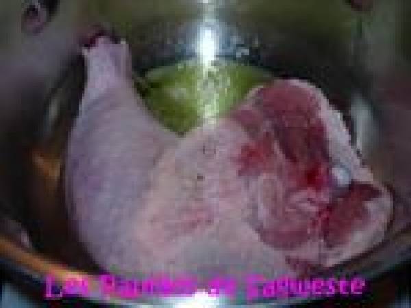 Recette de cuisse de dinde aux champignons - Préparation etape 1