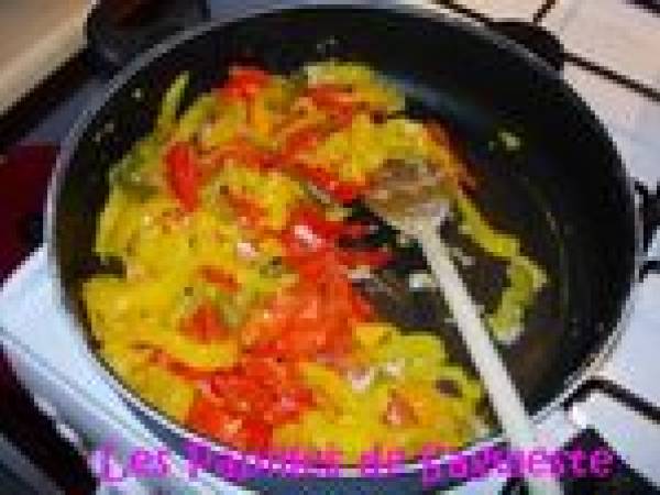 Recette de tarte aux poivrons légère - Préparation etape 3