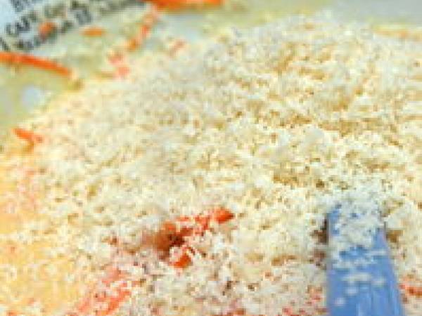 Cake carotte, jambon & parmesan - Préparation etape 4