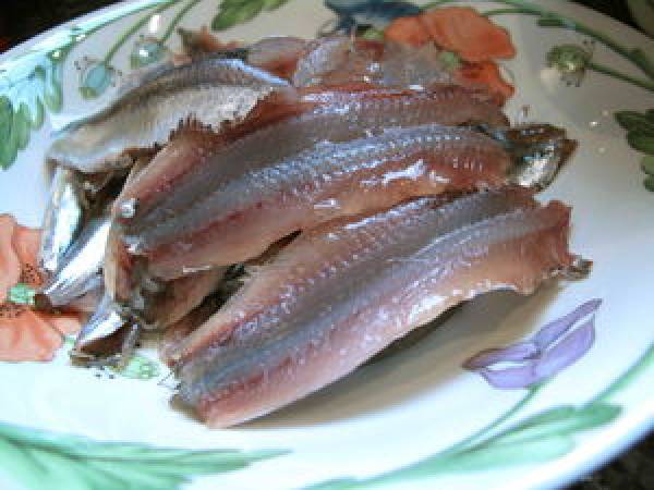 Macaroni aux anchois frais et cime di rapa - Préparation etape 2